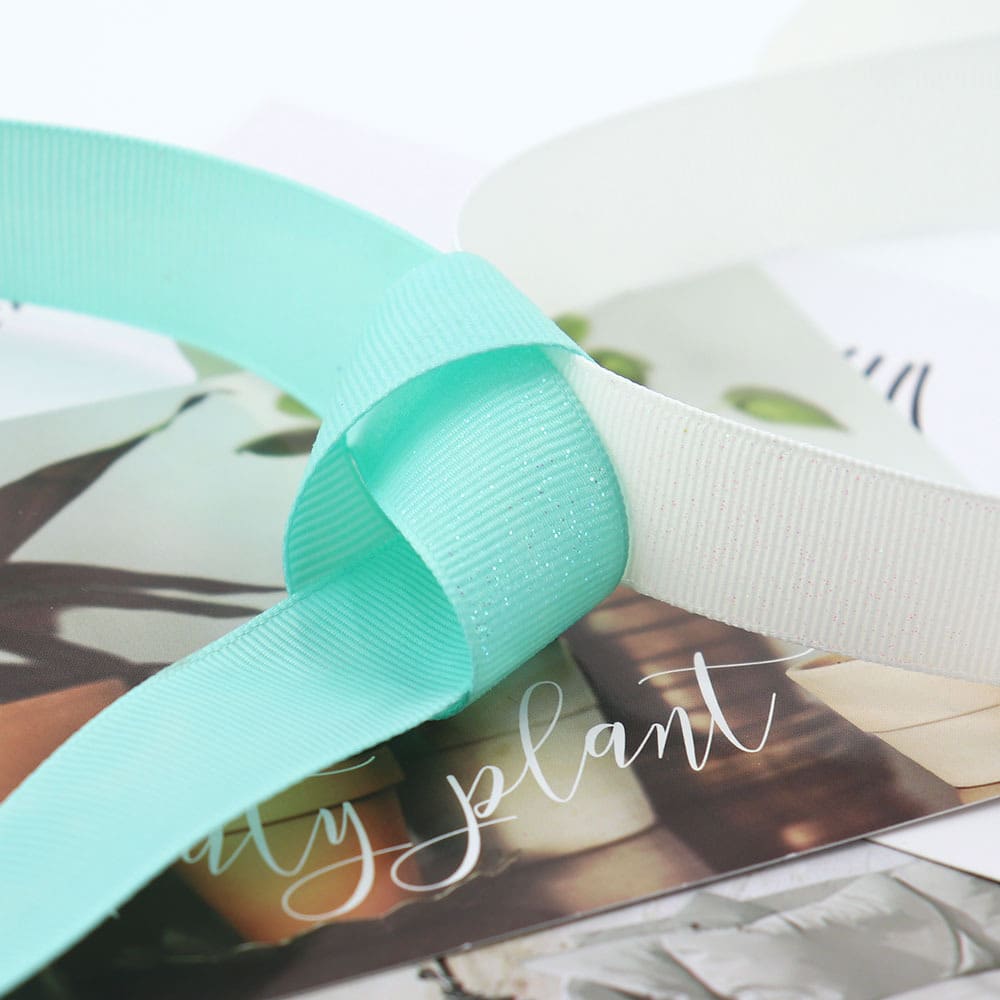 Sprinkle Colorful Glittering Powder Scene Decoration Gift Packaging Ribbed Band Silk Ribbon Webbing view 8