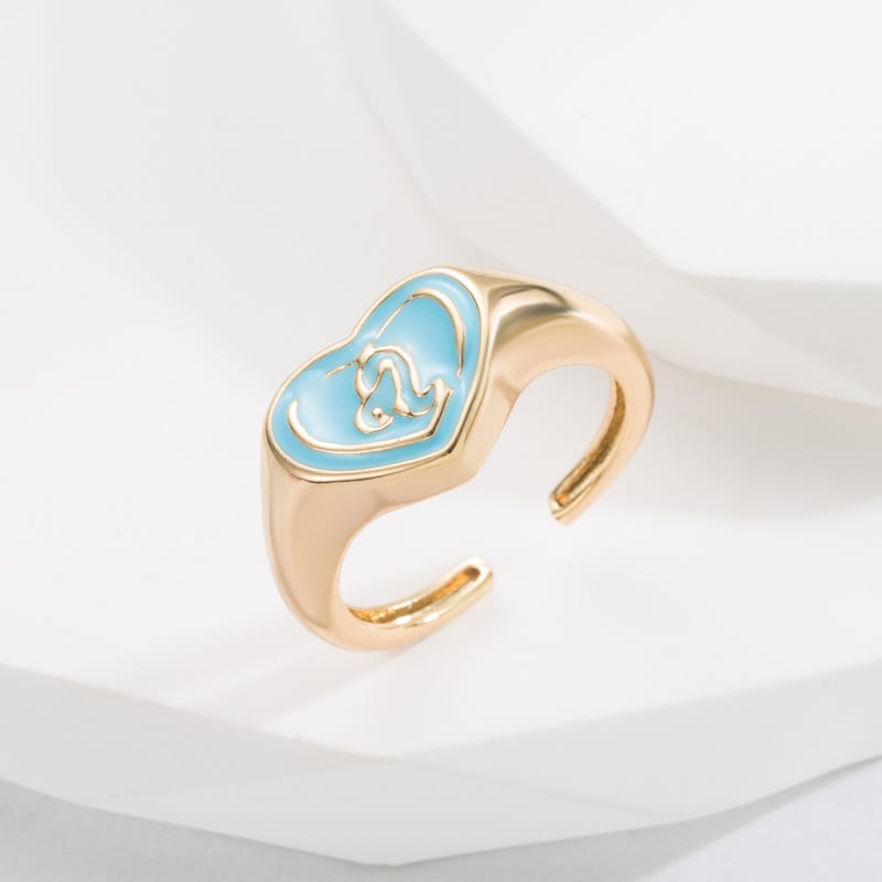 Trendy Copper Plating 18K Gold Dripping Ring Fashion