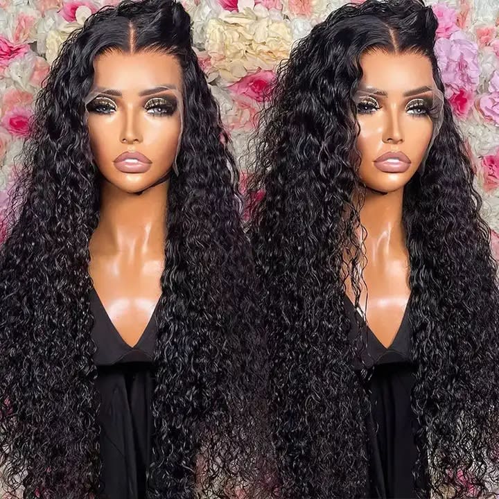 12a Water Wave Human Hair 13x4 Lace Front Wig view 1