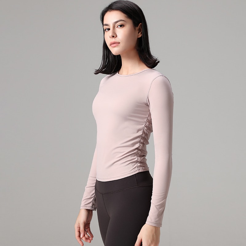 Tight Pullover Elastic Fold Movement Long Sleeve view 4