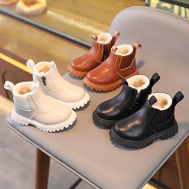 Winter Fleece-lined Children's Fashion British Booties view 4