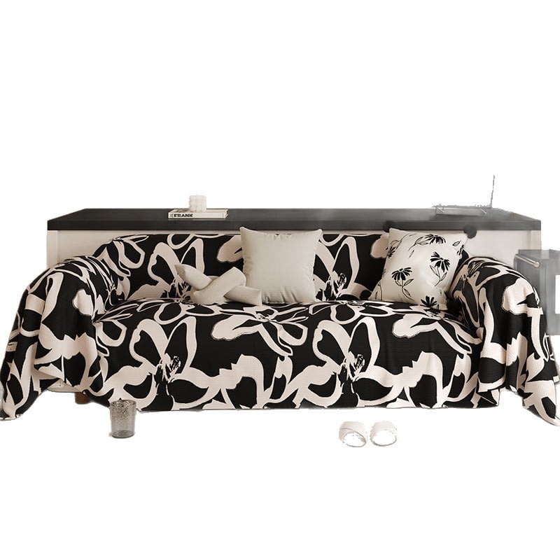 Black Stain-resistant Sofa Living Room Light Luxury Four Seasons Universal Sofa Cushion view 5