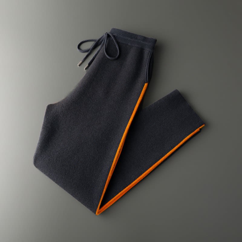 Thickened Assorted Colors Cashmere Men's Casual Loose Knitted Casual Pants view 9