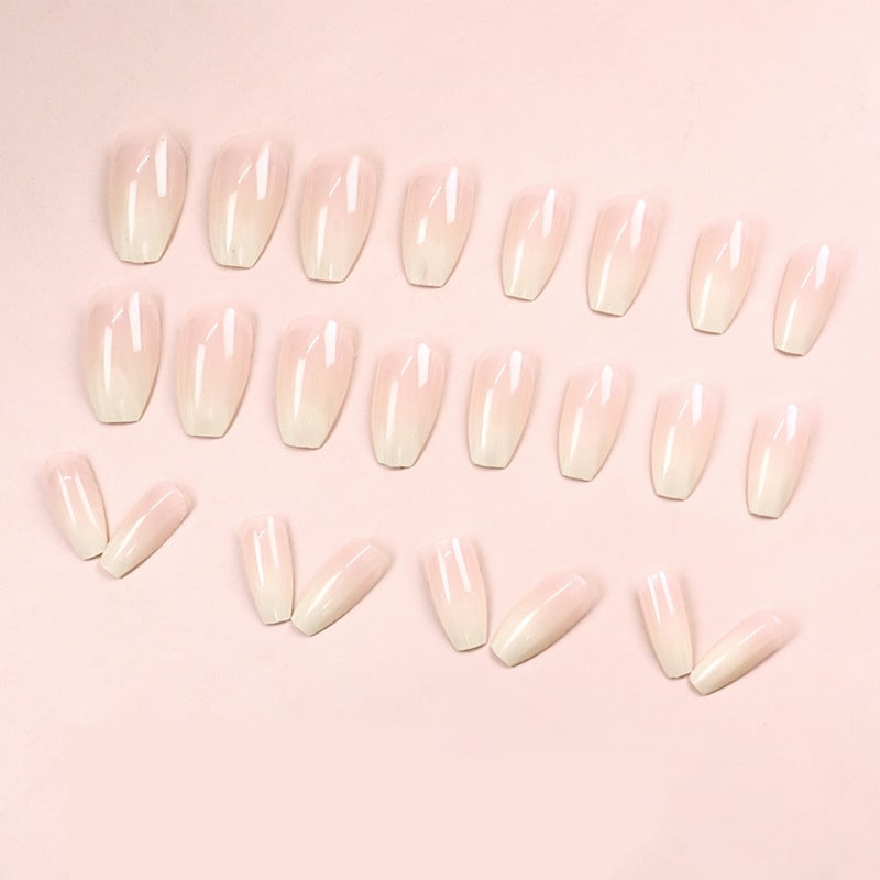 Pink Mid-length Nail Sequins White Cute Sweet And Simple Wear view 6