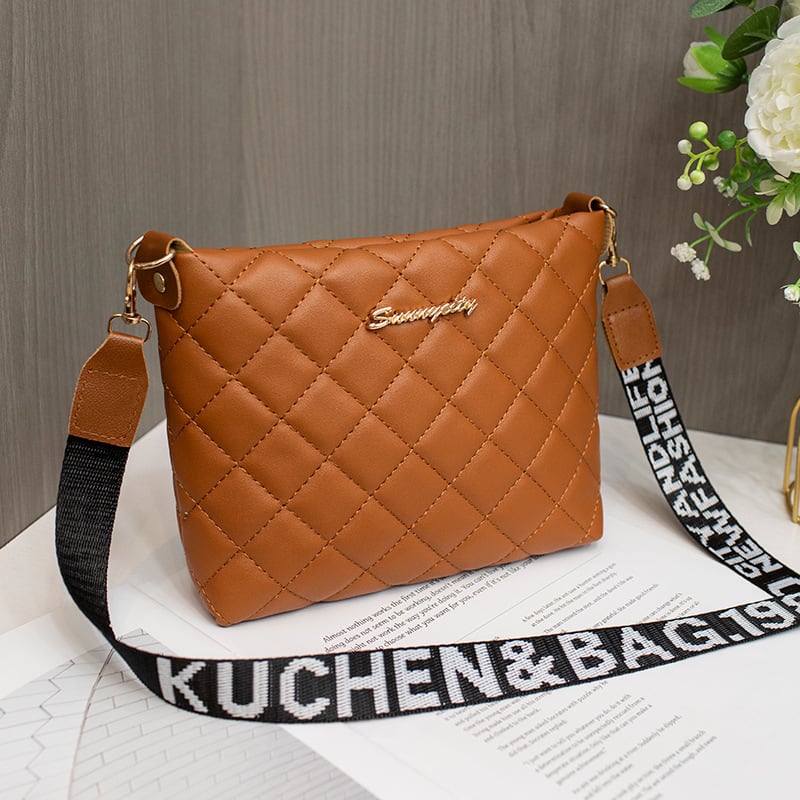 Small Messenger Bag For Women Trend Lingge Embroidery Female Shoulder Bags Fashion Chain Ladies Crossbody Purse view 6