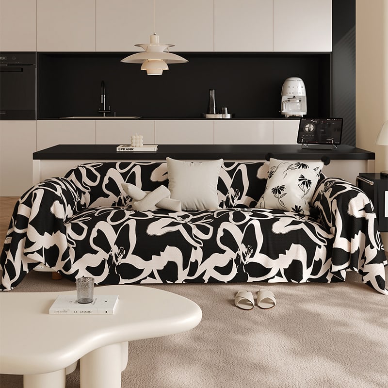 Black Stain-resistant Sofa Living Room Light Luxury Four Seasons Universal Sofa Cushion view 3