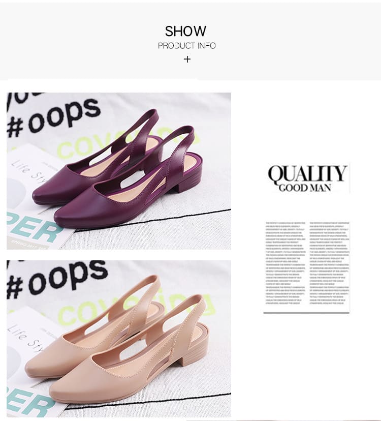 Fashion Casual Sandals Women's Low-cut Plastic Flat Sandals view 23