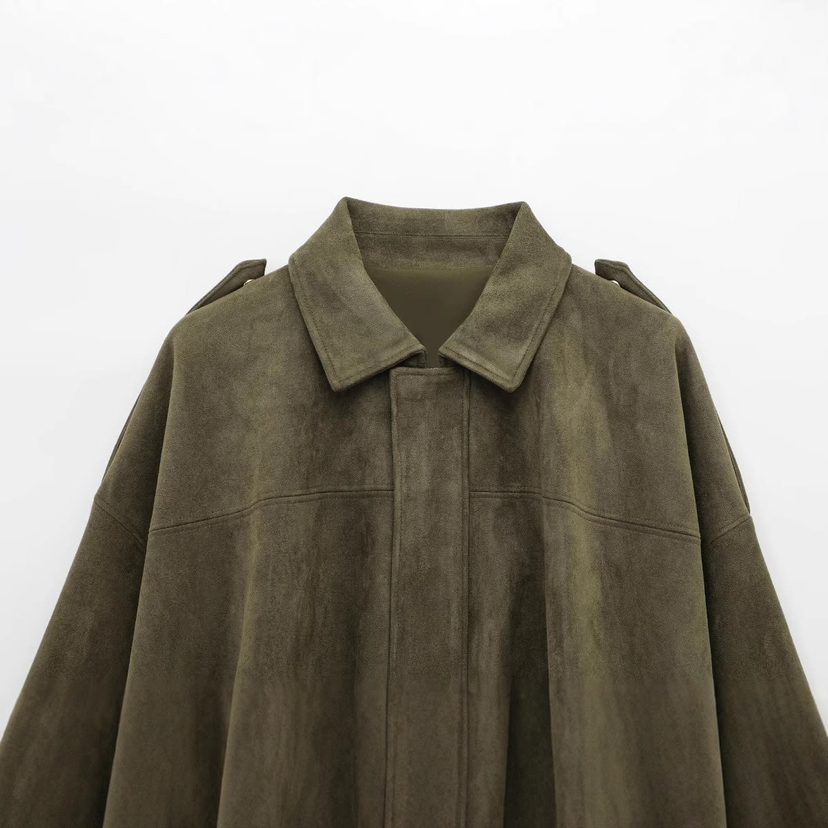 Faux Suede Texture Pilot Jacket - Men's Casual Zip Up Coat with Soft Touch Finish for Daily Wear view 17