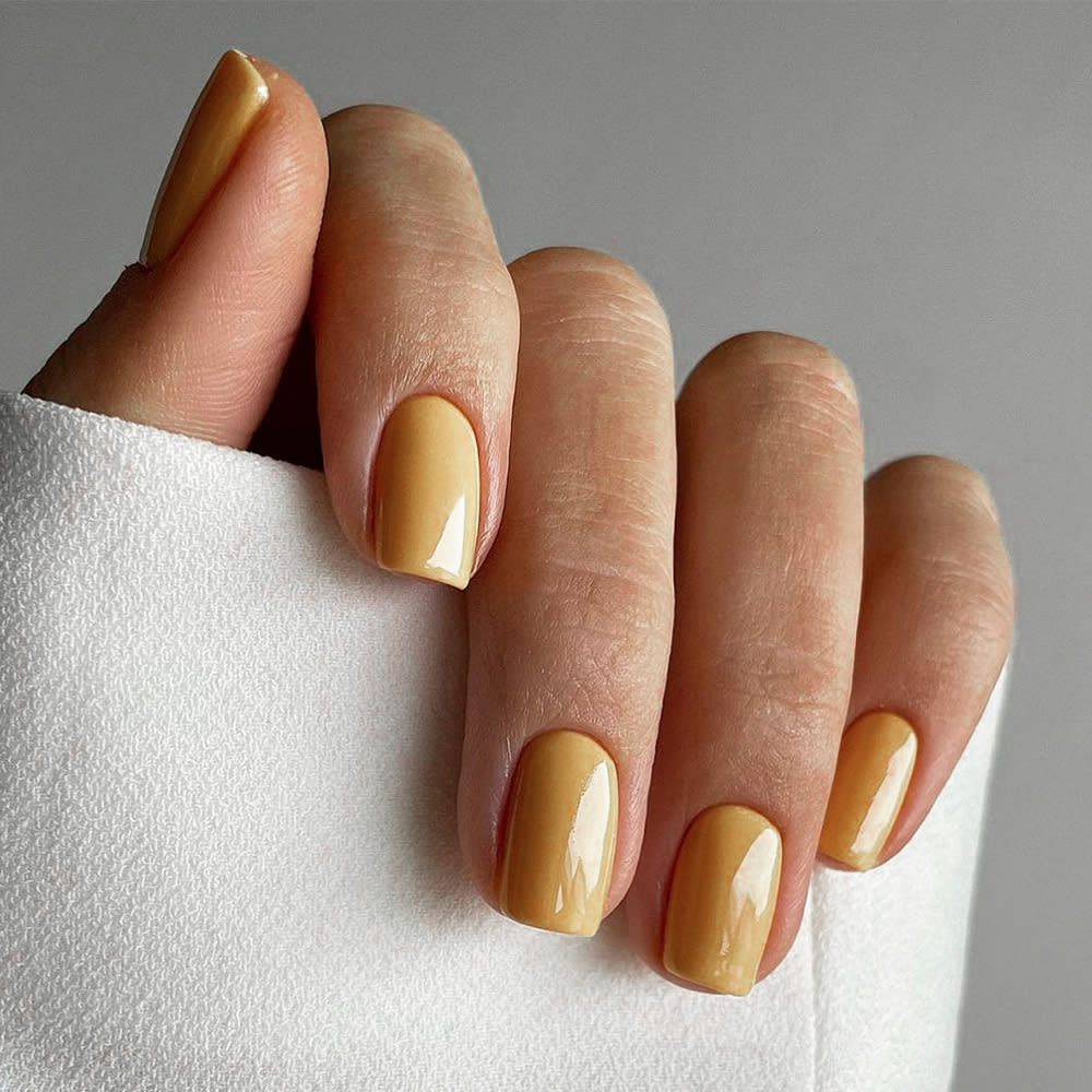 Classic Solid Color Fake Nails Color Short Square view 15