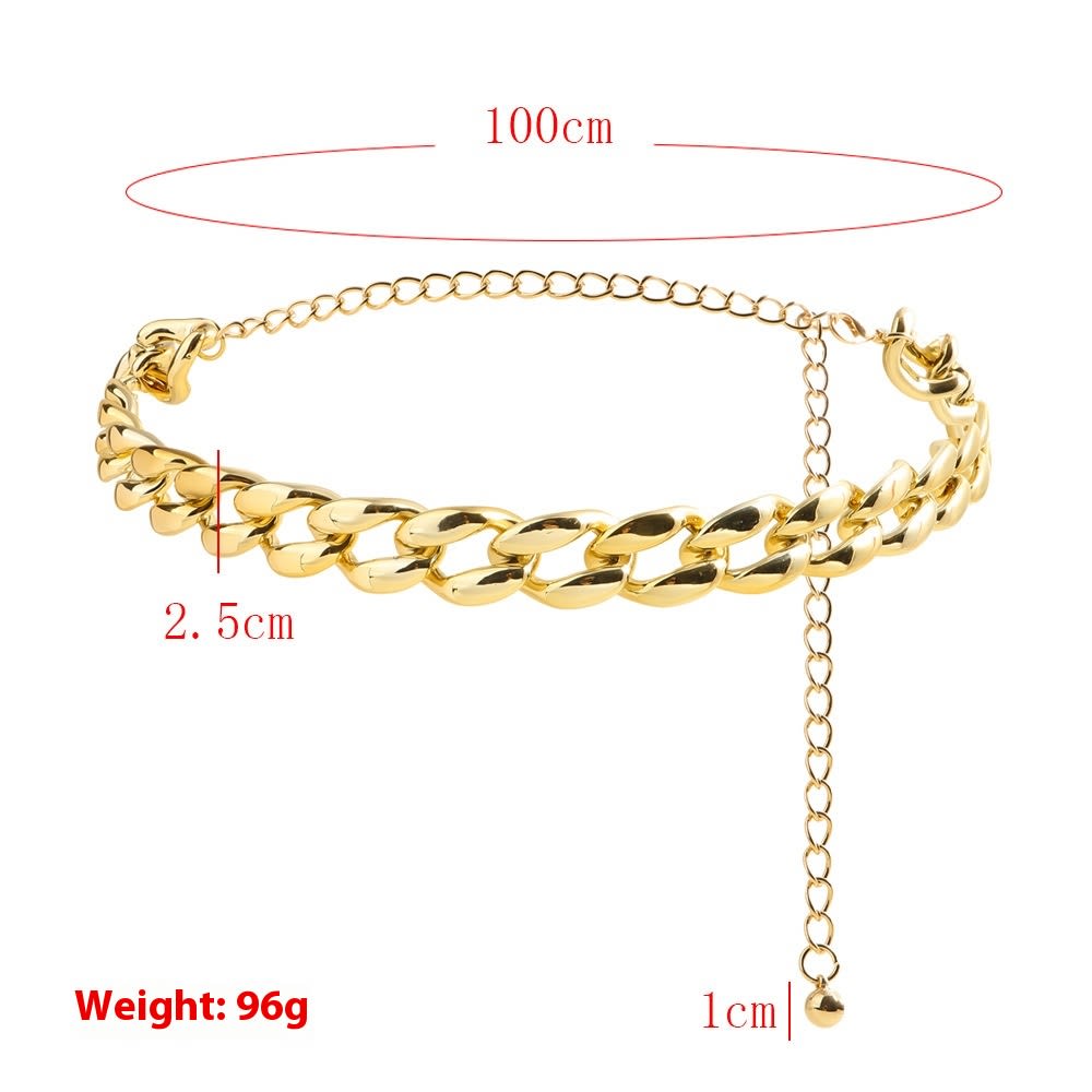 Ladies Decoration Coat Hollow Out Versatile Personality Punk Waist Chain view 12