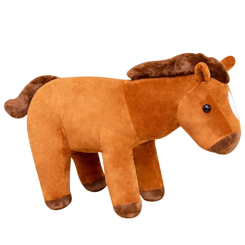 Sitting Horse Hair Plush Toy Creative Doll Pillow view 13
