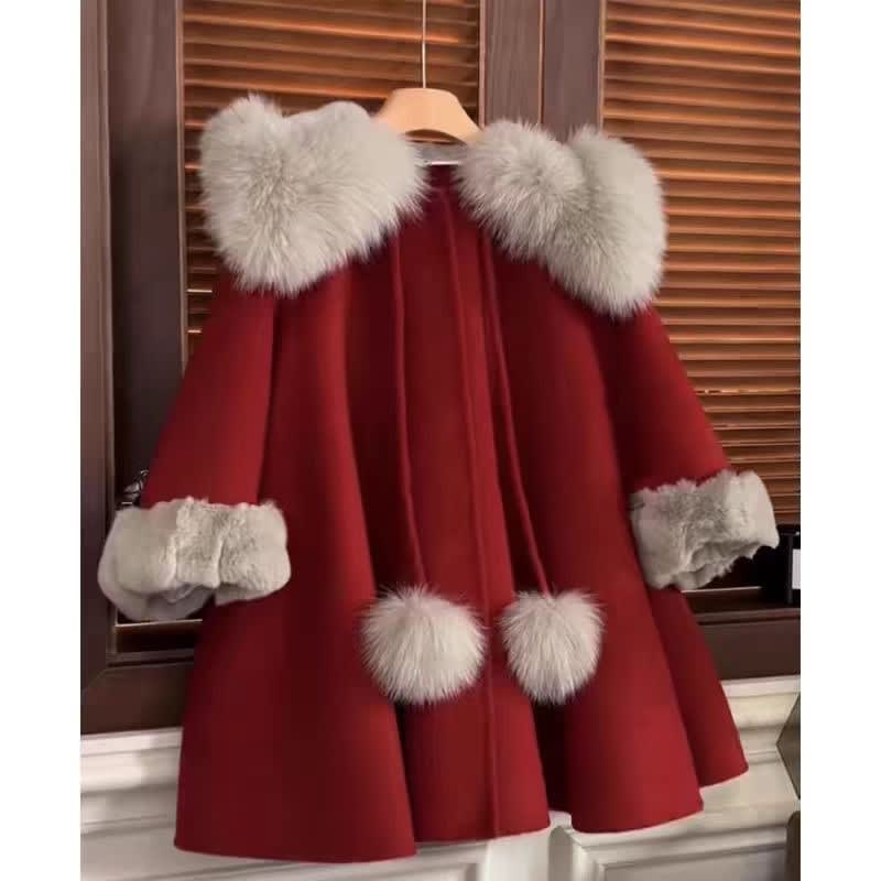 Winter Fox Fur Woolen Coat view 6