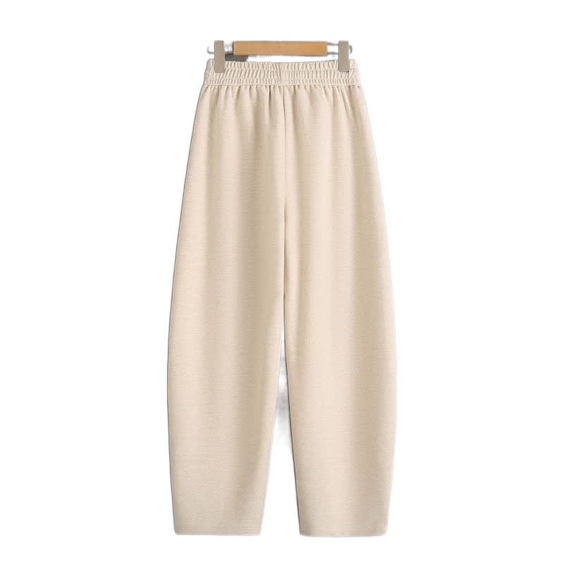 Fleece-lined Elastic Sickle High Waist Slimming Pants view 7