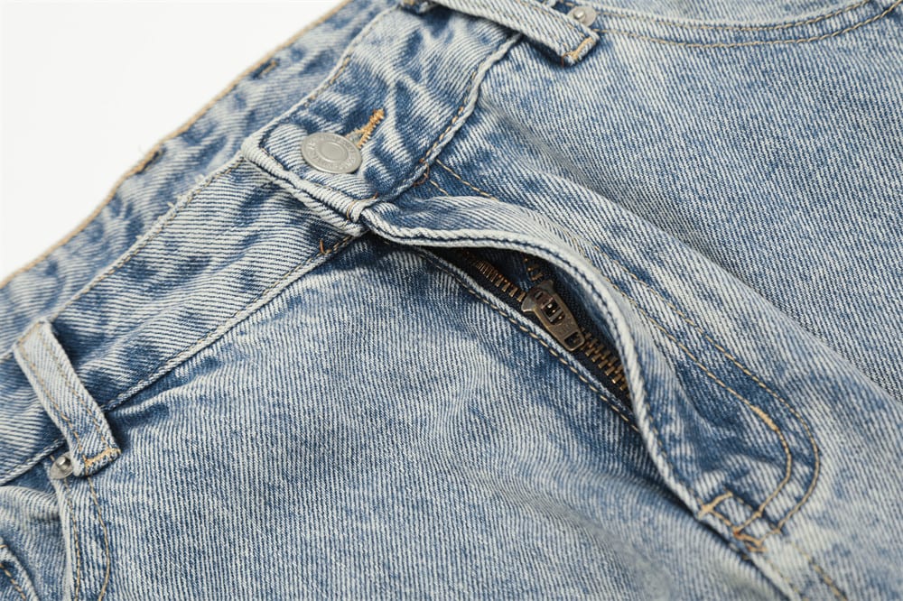 Punk Overalls Denim Trousers Men's Fashion Brand Stitching view 13