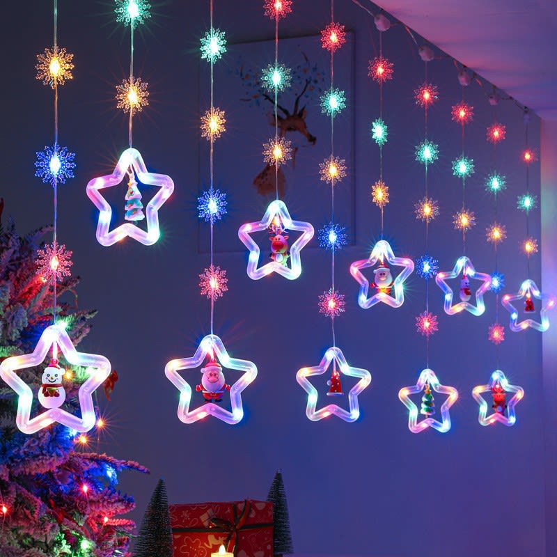 Christmas Curtain Lighting Chain Decoration view 12