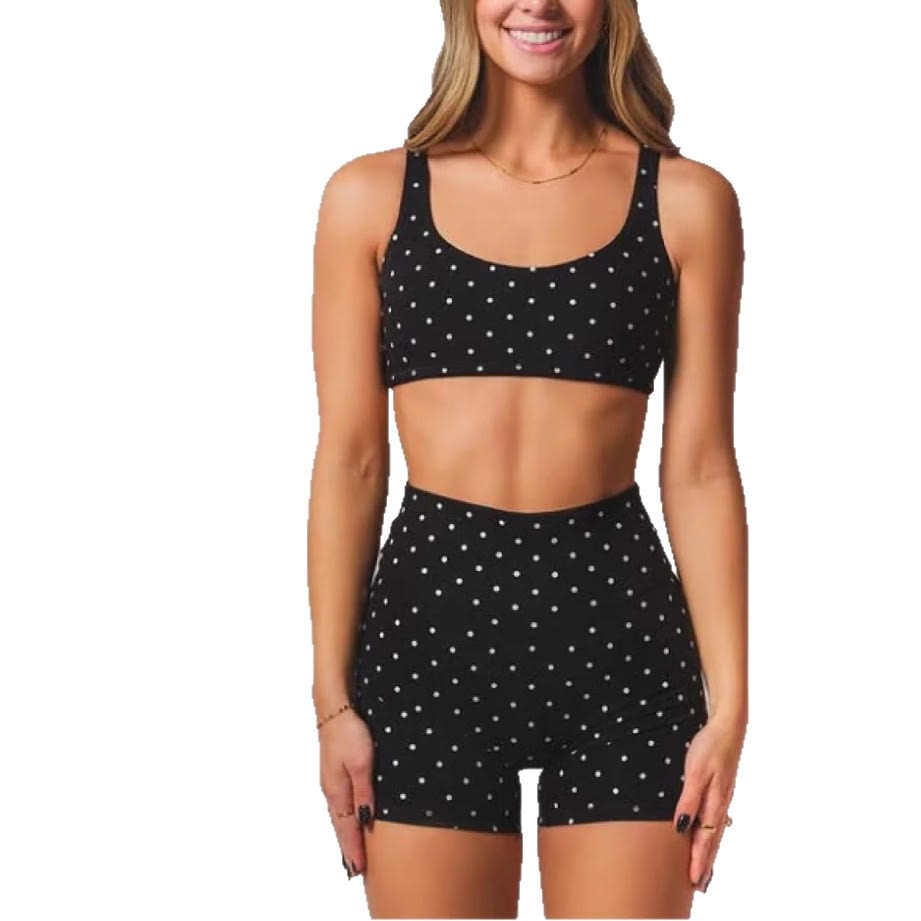 Split Casual And Comfortable Wave Point Two Piece Swimsuit Suit view 1