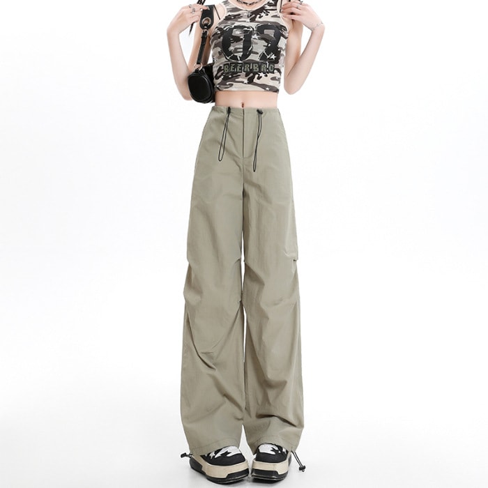 American Quick-drying Overalls Mopping Floor Wide Leg view 3