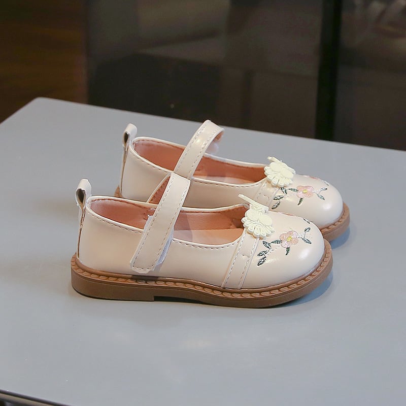 Children's Cute Leather Flower Princess Shoes view 3
