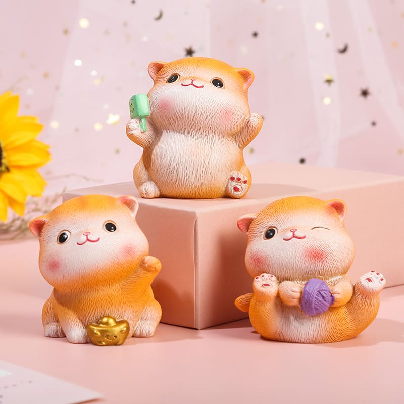 Cartoon Cute Cat Children's Room Cute Resin Decorations view 21