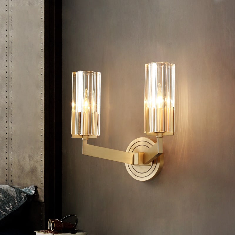 Light Luxury Copper Wall Lamp Bedroom Bedside Lamp Modern Minimalist view 5