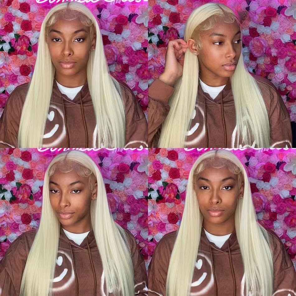 Front Lace Long Straight African Women Wig Head Cover view 5
