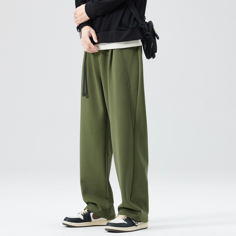 Knitted Beads Dopamine Multicolor Optional Straight Mopping Pants view 2