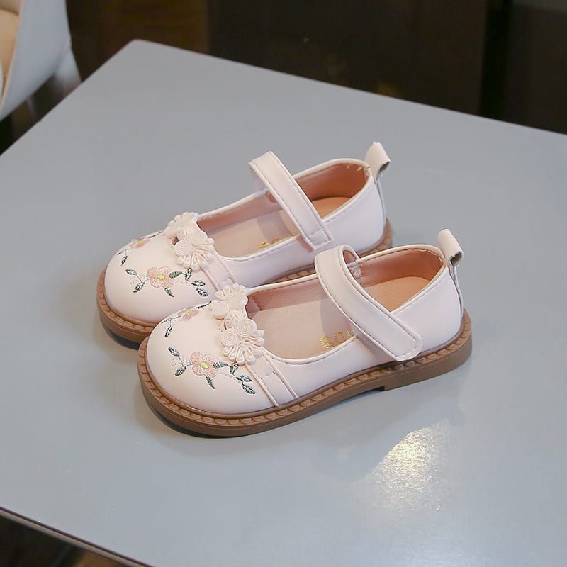 Children's Cute Leather Flower Princess Shoes view 2