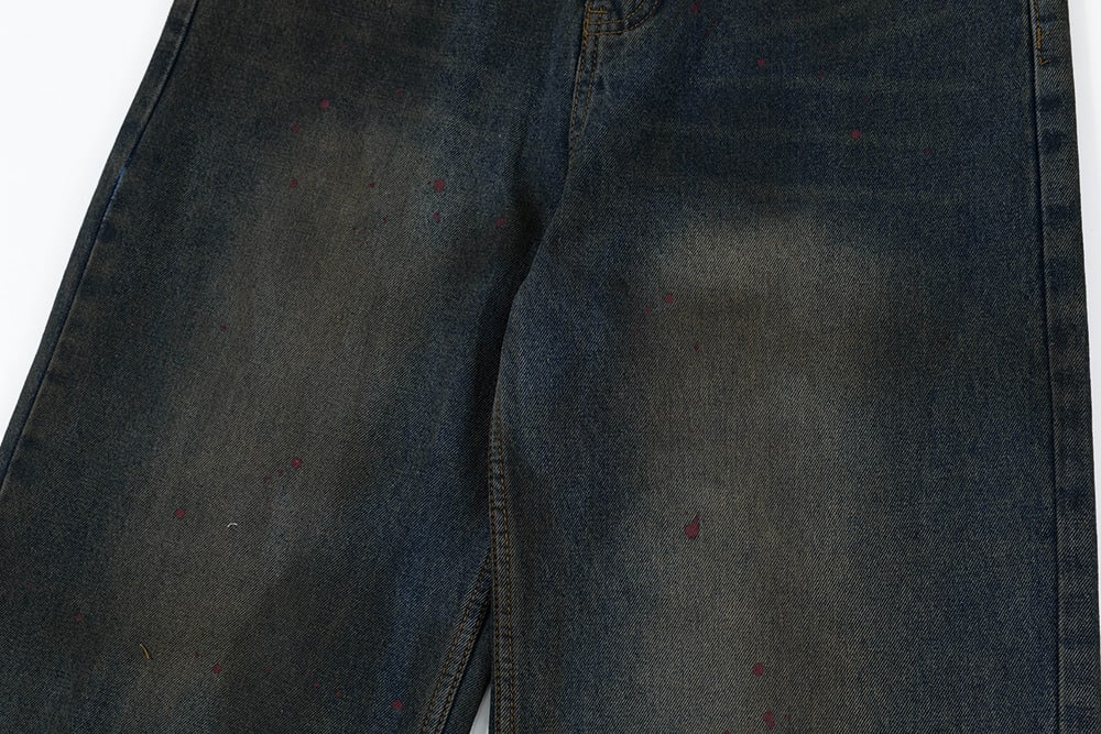 Make Old Ripped Dirty Denim Trousers For Men view 14