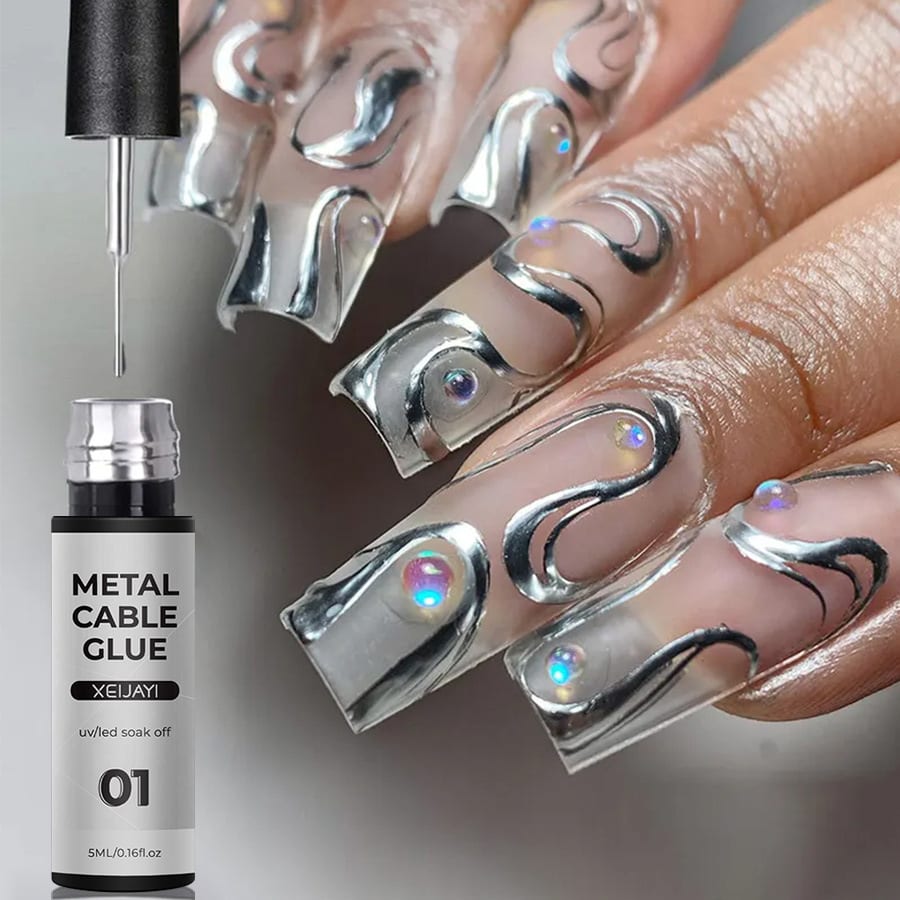 5ml Nail Metal Cable Adhesive Hoy Edge Painted view 3