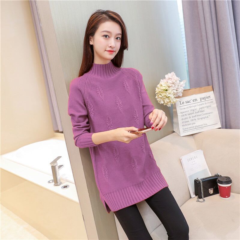 Women's Sweater Mid-length Loose Korean-style Thick Bottoming Shirt view 3