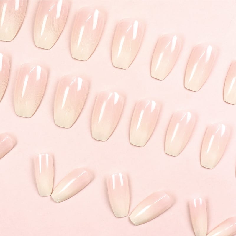 Pink Mid-length Nail Sequins White Cute Sweet And Simple Wear view 4