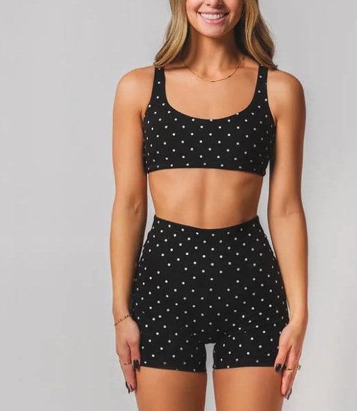 Split Casual And Comfortable Wave Point Two Piece Swimsuit Suit view 4