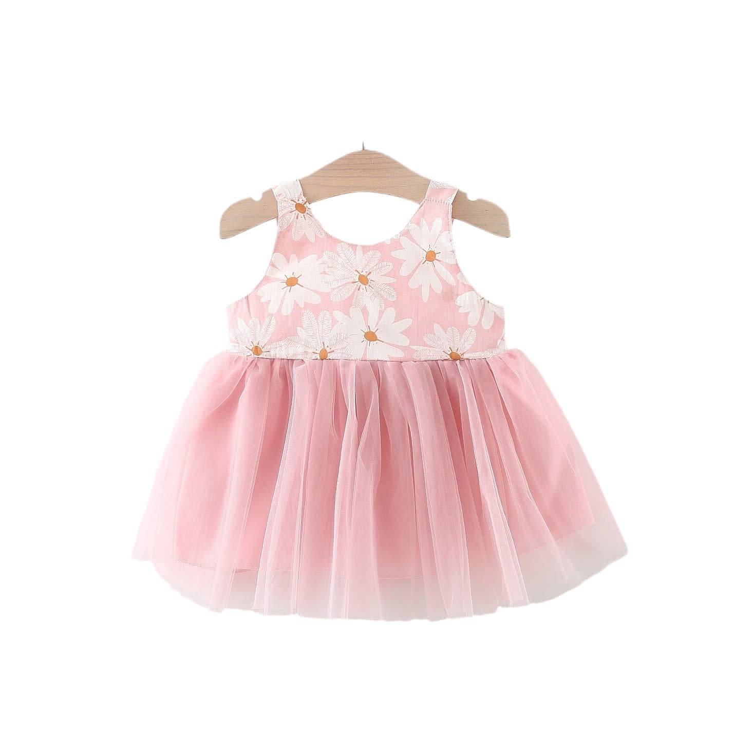 Girls' Summer New Floral Mesh Slip Dress view 13