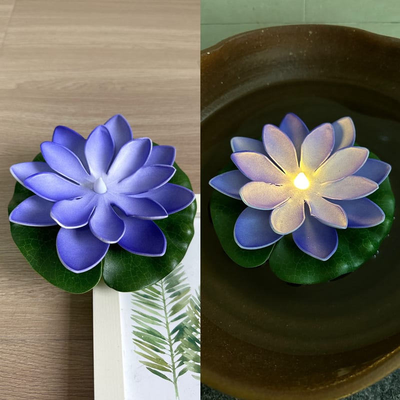 Floating Water Induction Lotus Colorful Waterproof Small Night Lamp view 16