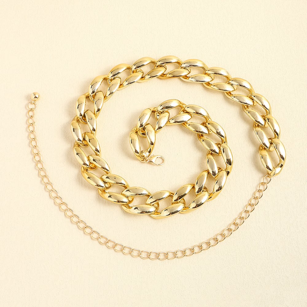 Ladies Decoration Coat Hollow Out Versatile Personality Punk Waist Chain view 32