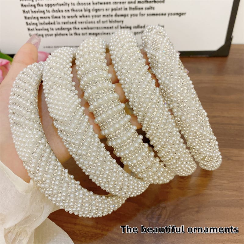 Heavy Industry Light Luxury New High-grade High-definition Pearl Headband view 6