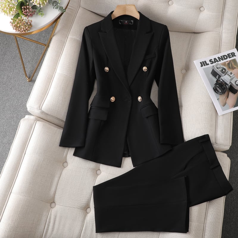 Women's Suit Jacket Bell-bottom Pants Business Suit view 4