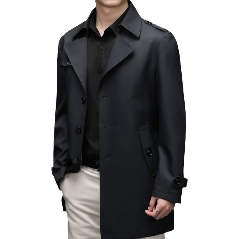 Casual Single-breasted High-end Plus Size Men's Jacket view 6