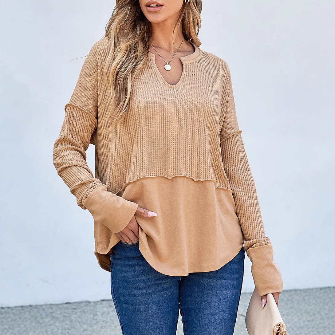 Autumn And Winter New Solid Color Loose Sweater Women's Top view 8