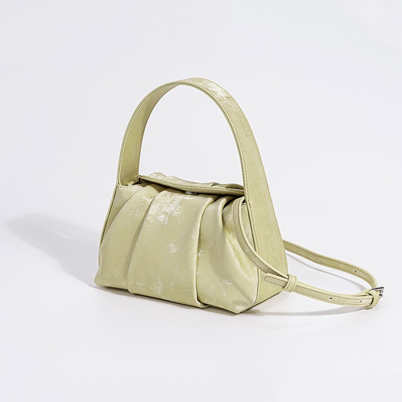 Women's Satin Cowhide Crossbody Retro Handbag view 17