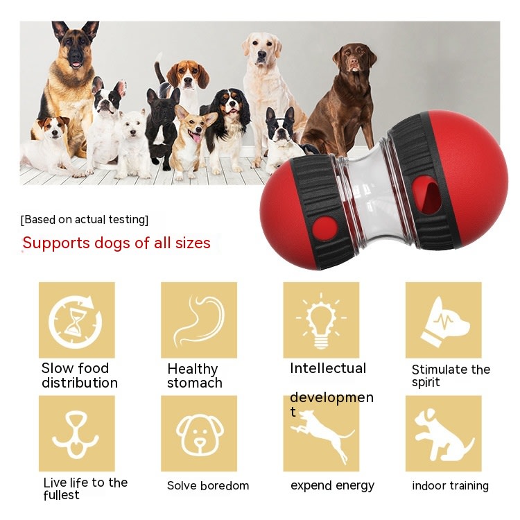 Food Dispensing Dog Toy Tumbler Leaky Food Ball Puzzle Toys Interactive Slowly Feeding Protect Stomach Increase Intelligence Pets Toy Pet Products view 7