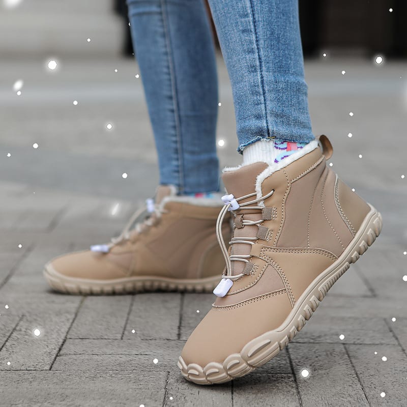 Outdoor Snow Boots Non-slip Waterproof Fleece-lined Insulated Cotton-padded Shoes view 3