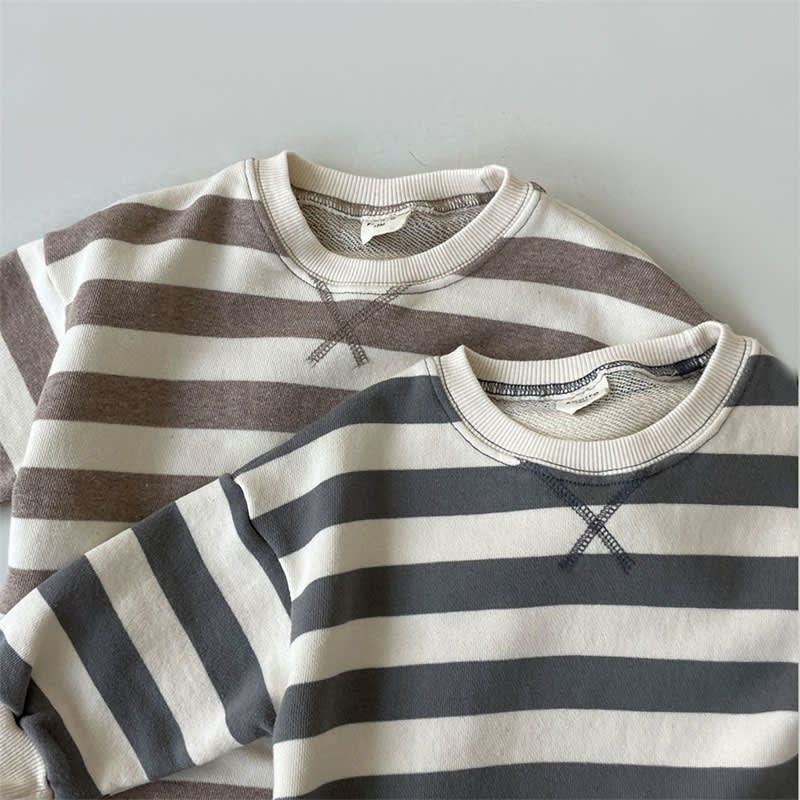 Baby Cotton Comfortable Striped Sweater Jumpsuit Romper view 4