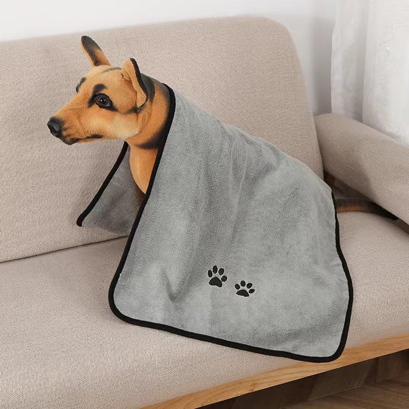 Solid Color Printed Microfiber Pet Towel view 3