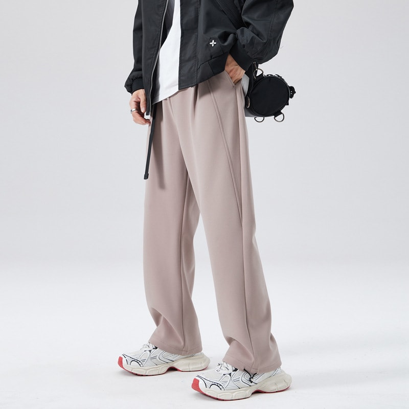 Knitted Beads Dopamine Multicolor Optional Straight Mopping Pants view 4