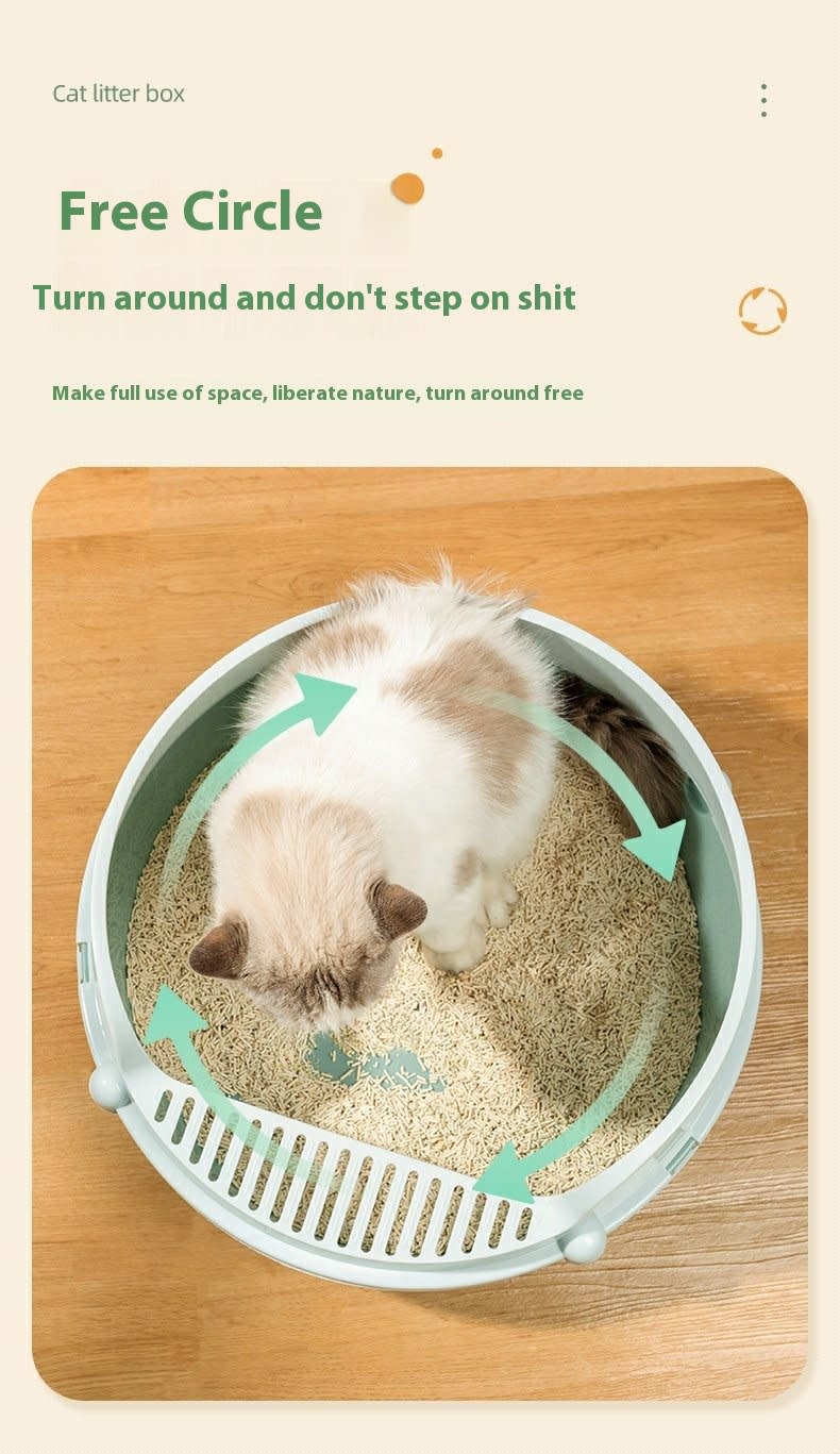 Anti-splash Semi Closed Litter Box view 24