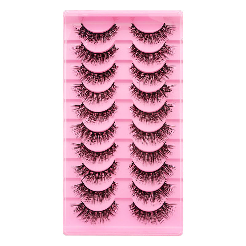 10 Pairs Of False Eyelashes With Natural And Thick Curl view 2