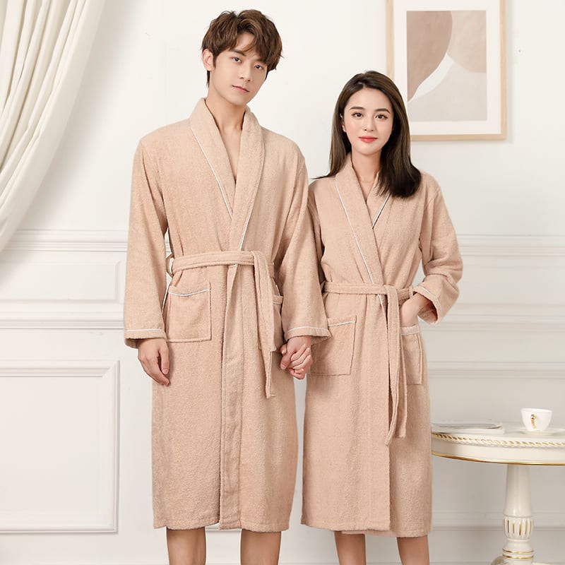 Towel Material Bathrobe Men's And Women's Pajamas view 10