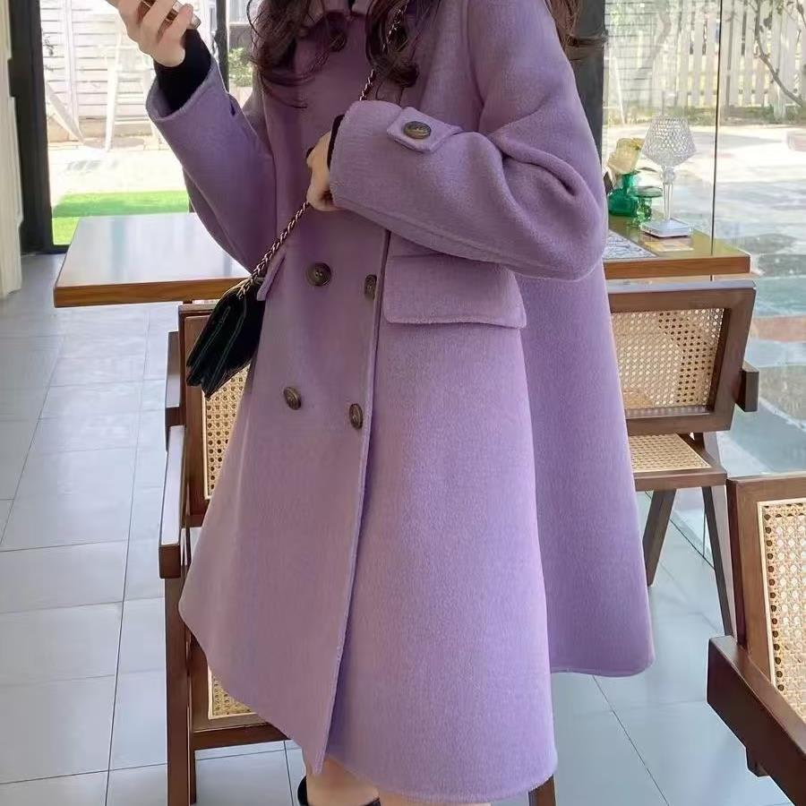 Mid-length Korean Style Doll Collar Autumn And Winter Woolen Woolen Coat view 8