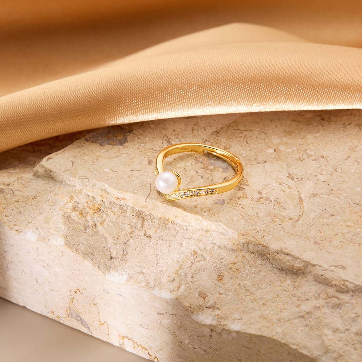 Retro Minority Real Gold Plated Copper Ring view 12